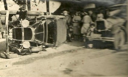 Ongeval met Chevrolet, 1931 (collectie P. Vlemmings)
