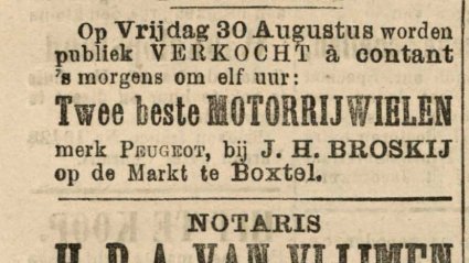 Bron: Prov. Noordbr. en 's-Hertogenbossche Crt., 29 aug. 1907