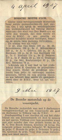 de eerste activitetien van BMC, 1937