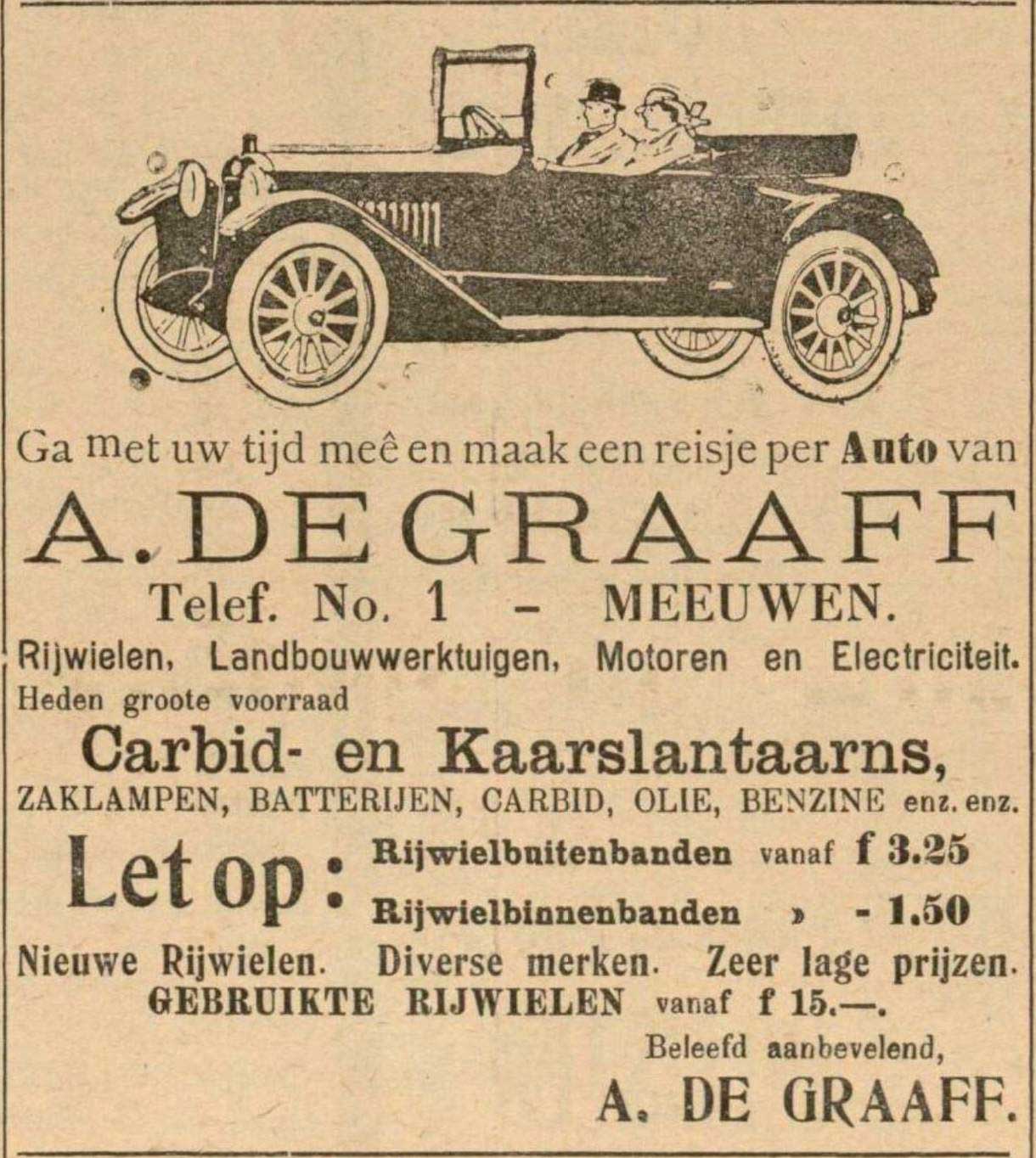 Advertentie in het Nieuwsbald voor het land van Heusden en Altena (...), 1921)
