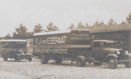 Chevrolet truck met oplegger, 1928 (collectie West-Brabants Archief)