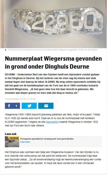 N-22960 Bron: Eindhovens Dagblad (online versie) van 2 augustus 2018