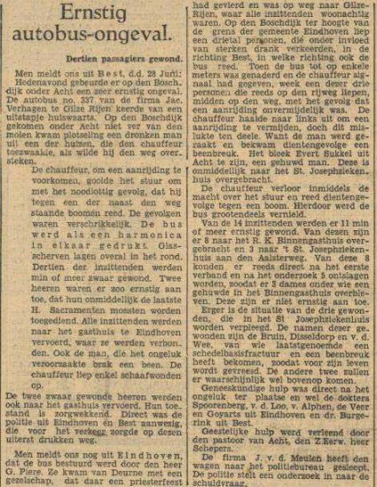 Bron: Provinciale Noordbrabantsche en 's Hertogenbossche Courant, 29 juni 1936