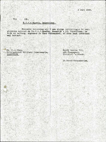 Bron: BHIC, Archief Militair Gezag, scan 572