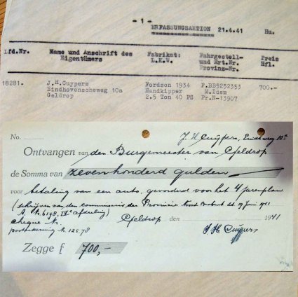 N-13907 Waardebepaling en kwitantie