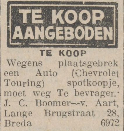 Bron: Dagblad van Noord-Brabant, 15 mei 1929