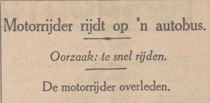 Bron: Dagblad van Noord-Brabant, 26 sept. 1932