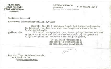 Bron: BHIC, Archief Militair Gezag, inv. nr. 471 scan 823