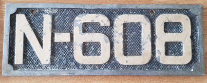 Nummerplaat N-608 (foto: Paul Verschure)
