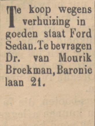 Bron: Bredasche Courant, 13 okt. 1927