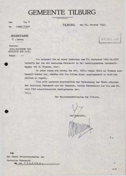 Bron: Regionaal Archief Tilburg, toegang 484, Gemeentebestuur Tilburg 1938-1985, inv. nr. 5630, scan 64