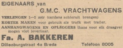 Advertentie Bredasche Courant, 3 december 1945