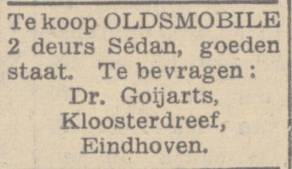 Bron: Eindhovensche en Meijerijsche Courant, 23 maart 1940