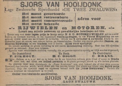 Advertentie in Dagblad van Noord-Brabnt, 13 juni 1908