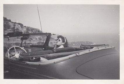 Plymout, 29 juni 1948 op de Grand Corniche bij Nice (bron: album Nicole Konijn-van Asten)