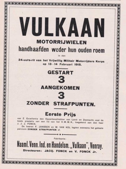 Bron: Het Motorrijwiel van 19 febr 1915