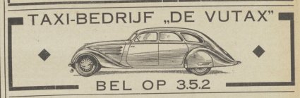 Peugeot 402 (bron: Schijndelsche Courant, 2 augustus 1941)