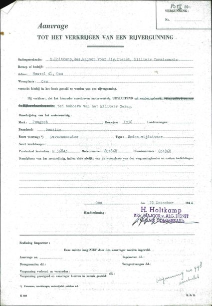 Bron: BHIC, Archief Militair Gezag, inv. nr. 258 scan 251