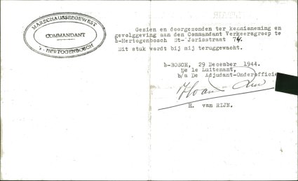 Bron: BHIC, Archief Militair Gezag, inv. nr. 258 scan 601