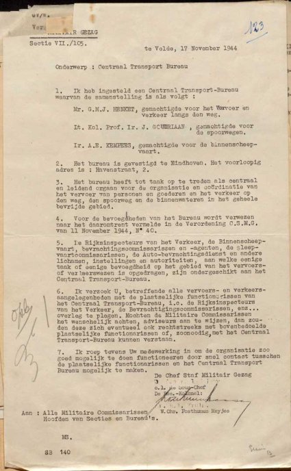 Bron: BHIC, Archief Militair Gezag in Noord-Brabant, 1944 - 1946, inv. nr. 561, scan 72