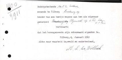 Bron: Regionaal Archief Tilburg, Archief gemeentebestuur Tilburg 1938-1985, inv. nr. 5631, scan 71
