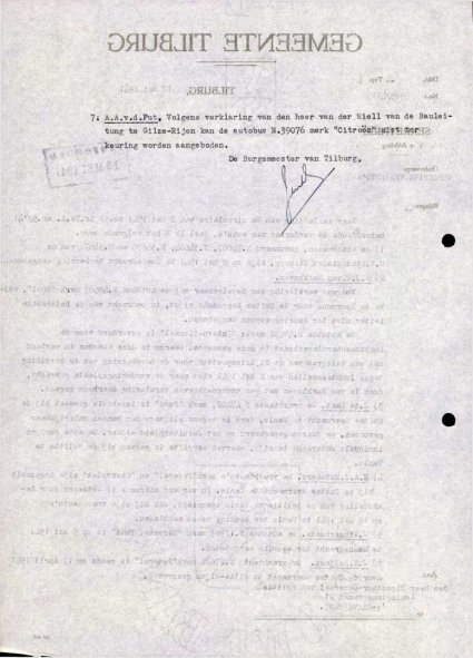 Bron: Regionaal Archief Tilburg, toegang 484, Gemeentebestuur Tilburg 1938-1985, inv. nr. 5631, scan 158