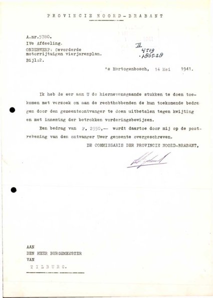 Bron: Regionaal Archief Tilburg, Archief gemeentebestuur Tilburg 1938-1985, inv. nr. 5631, scan 205