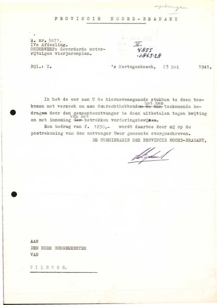Bron: Regionaal Archief Tilburg, Archief gemeentebestuur Tilburg 1938-1985, inv. nr. 5631, scan 237