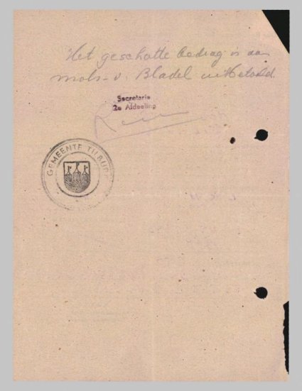 Bron: Regionaal Archief Tilburg, toegang 484, Gemeentebestuur Tilburg 1938-1985, inv. nr. 5633, scan 243