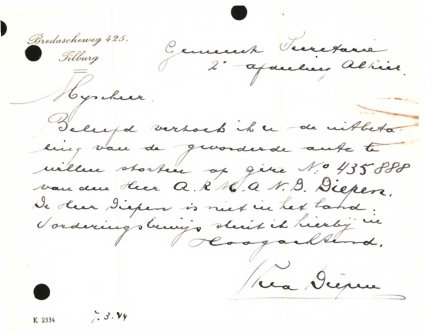 Bron: Regionaal Archief Tilburg, toegang 484, Gemeentebestuur Tilburg 1938-1985, inv. nr. 5633, scan 211