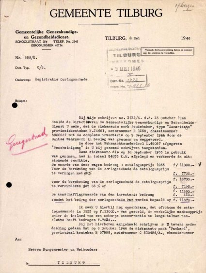 Bron: Regionaal Archief Tilburg, toegang 484, Gemeentebestuur Tilburg 1938-1985, inv. nr. 5633, scan 351