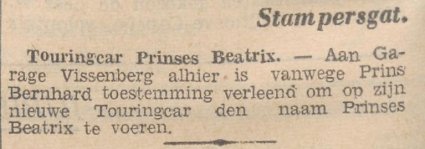 Bron: Dagblad van Noord-Brabant van 26 februari 1938