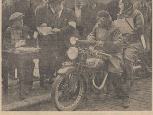 Ariel motorfiets, 1935.