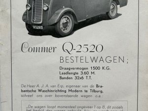 Commer (bron: folder importeur; collectie A.C. Antema)