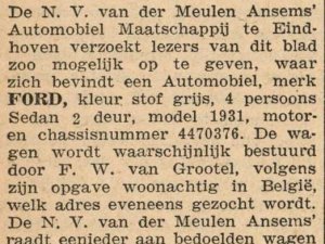 Bron: De Maasbode, 7-6-1931