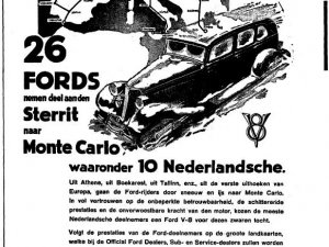Reclame van Ford in Het Vaderland van 14 januari 1934