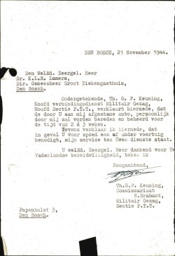 Brief van dr. Lamers (BHIC, Archief Militair Gezag, inv. nr. 258, scan 372)