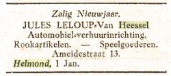 Advertentie in Eindhovensch Dagblad, 1921