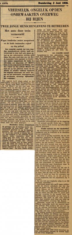 Tilburgsche Courant van 2 juni 1938 (Collectie K. van Poppel)