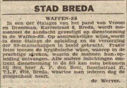 Bron: Dagblad van Noord-Brabant, 10 mei 1943