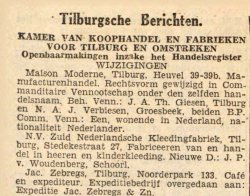 Bron: Nieuwe Tilburgsche Courant 19 feb. 1943