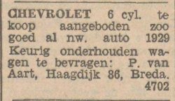 Bron: Dagblad van Noord-Brabant, 27 aug. 1932
