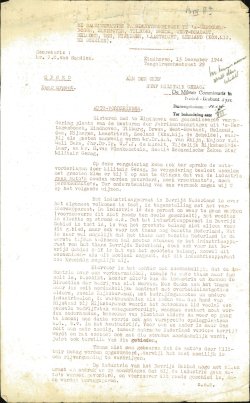 Brief van de fabrikantenkringen (BHIC, archief Militair Gezag)