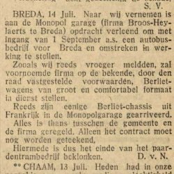 Bron: Prov. Noordbr. en 's H-bossche Courant, 15 juli 1925