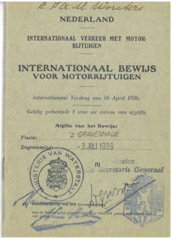 Internationaal bewijs motorvoertuigen (coll. C, Wouters)