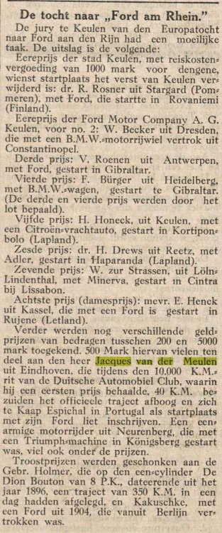 Bron: Tilburgsche Courant van 19 juni 1931
