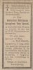 Rouwadvertentie (bron: Dagblad van Noord-Brabant, 3 augustus 1920)